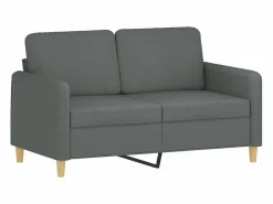 Sale vidaxl Juego de sofás con cojines 4 piezas tela oscuro Gris