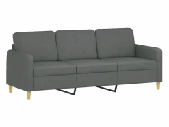 Sale vidaxl Juego de sofás con cojines 4 piezas tela oscuro Gris