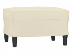 New Clicnbuy Juego de sofás con cojines 3 piezas cuero sintético Crema