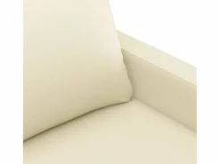 New Clicnbuy Juego de sofás con cojines 3 piezas cuero sintético Crema