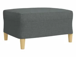 Clicnbuy Juego de sofás con reposapiés 4 piezas tela oscuro