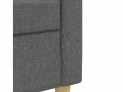 Clicnbuy Juego de sofás con reposapiés 4 piezas tela oscuro
