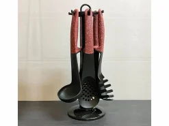 Online Juego de Utensilios de Cocina 7 piezas - Efecto Piedra - - Soporte Giratorio incluido Materiales Y Utensilios De Cocina