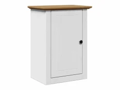 Juego muebles baño BODO 4pzas madera maciza pino marrón Estantería Sobre Inodoro