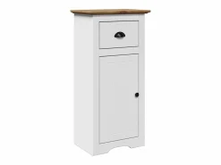 Juego muebles baño BODO 4pzas madera maciza pino marrón Estantería Sobre Inodoro