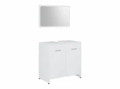 Online vidaxl Juego muebles de baño 3 pzas madera de ingeniería Blanco