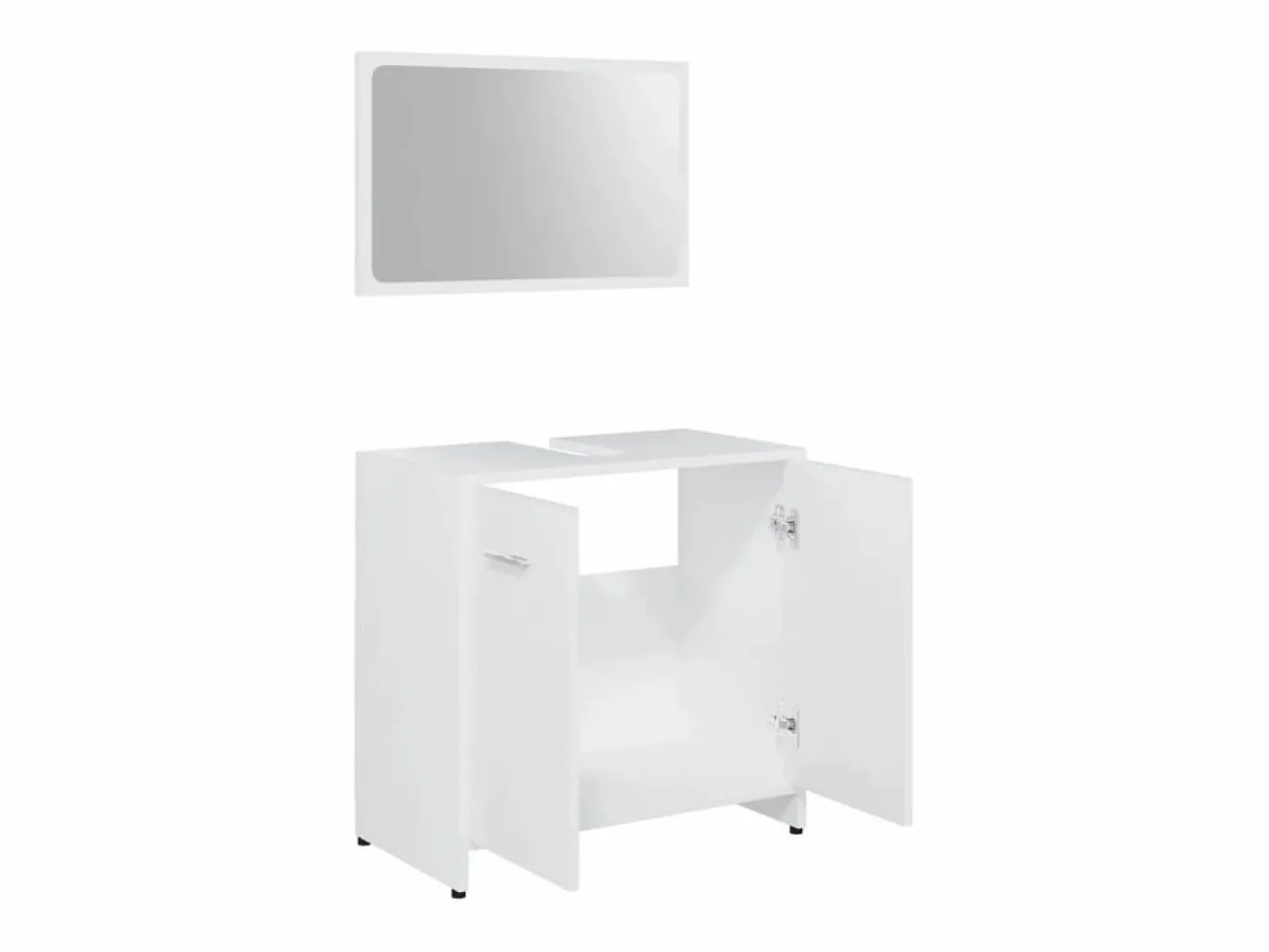 Online vidaxl Juego muebles de baño 3 pzas madera de ingeniería Blanco