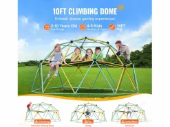 Juguete SucceBuy Domo de Escalada de 300CM con Hamaca Y Columpio, Jungle Gym para Niños