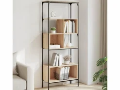Garden Furniture Jytte Librería 5 estantes madera de ingeniería roble 76x33x188,5 cm