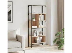 Garden Furniture Jytte Librería 5 estantes madera de ingeniería roble 76x33x188,5 cm