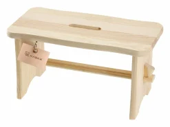 Online KADAX Taburete de cocina de madera, taburete, silla, plataforma maciza de 39 cm, Ryczka Marru00f3n