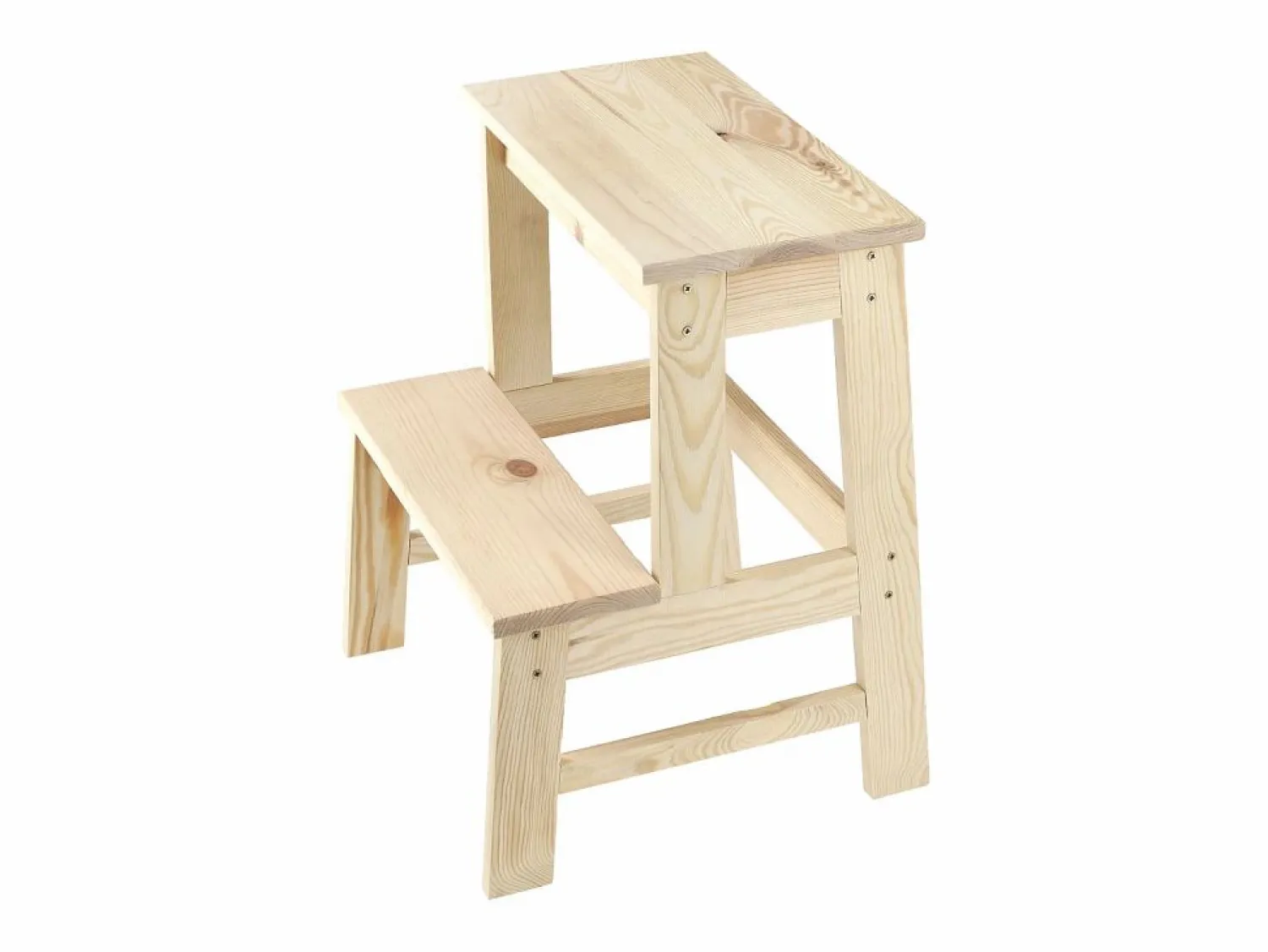 Hot KADAX Taburete de cocina de madera con plataforma de 50 cm y escalón macizo Reposapiés
