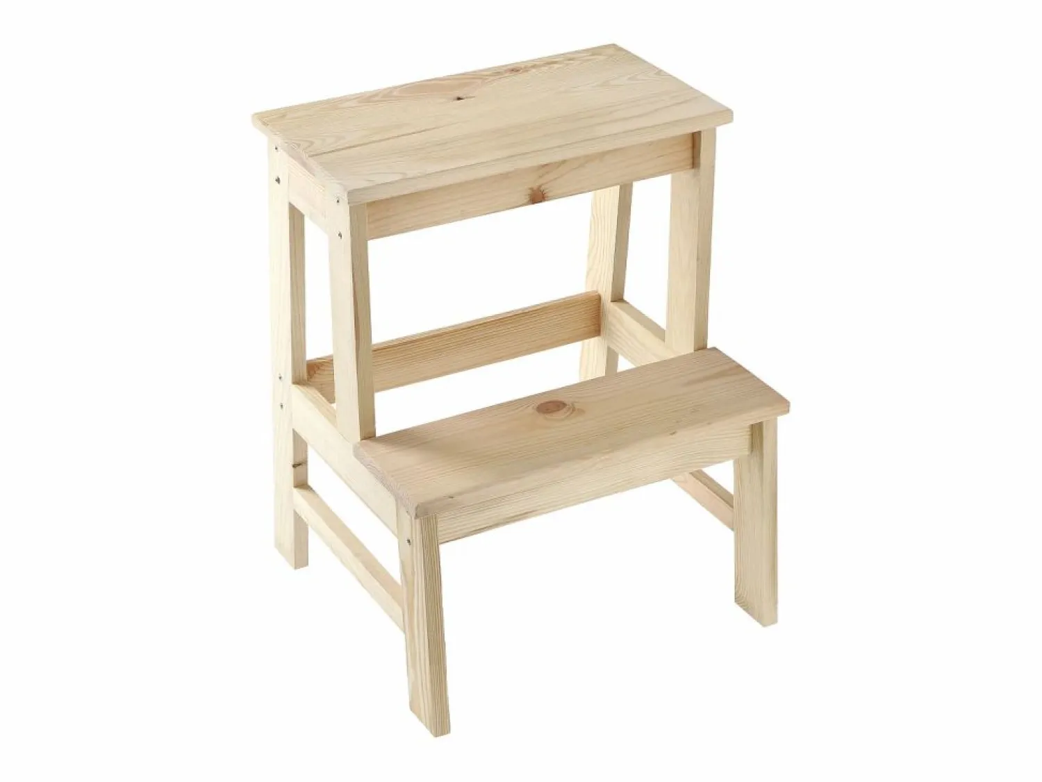 Hot KADAX Taburete de cocina de madera con plataforma de 50 cm y escalón macizo Reposapiés