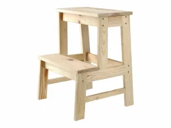 Hot KADAX Taburete de cocina de madera con plataforma de 50 cm y escalón macizo Reposapiés