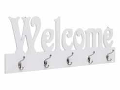Clearance Garden Furniture Kadri Perchero de pared WELCOME 74x29,5 cm Blanco