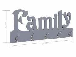 Hot Kadri Perchero de pared FAMILY 74x29,5 cm Perchero