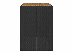 Sale Garden Furniture Karaca Mesa alta jardín superficie madera ratán PE 145x80x110 cm Negro