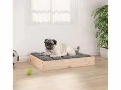 Sale Karlee Cama para perros madera maciza de pino 61,5x49x9 cm Cama De Animales De Compañía