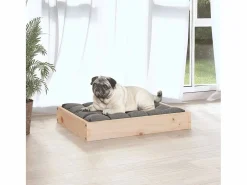 Sale Karlee Cama para perros madera maciza de pino 61,5x49x9 cm Cama De Animales De Compañía
