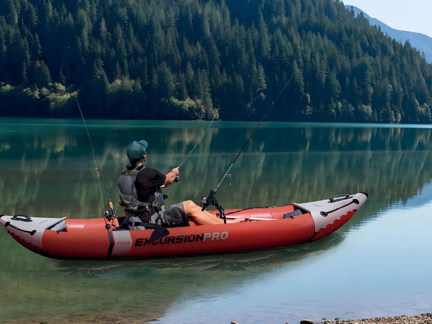 Intex Kayak hinchable K2 Excursión Pro 2 personas con remos 46x94x384 cm