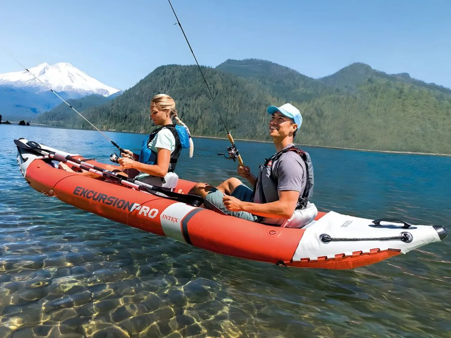 Intex Kayak hinchable K2 Excursión Pro 2 personas con remos 46x94x384 cm