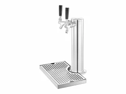 New Kit de Columna de Cerveza SucceBuy, Kit de Columna de Cerveza con Doble Grifo, Distribuidor de Cerveza y Bebidas de Acero Inoxidable, para Bar Restaurante Plateado