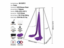 Kit de Columpio de Yoga SucceBuy, con Soporte y Hamaca Aérea, Capacidad de 250 kg, Armazón de Yoga