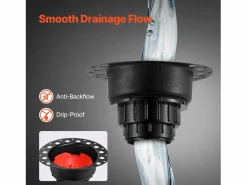 Hot Kit de Desagüe para Bañera Independiente SucceBuy, Con Adaptador y 2 Tubos de Escape de Latón Negro