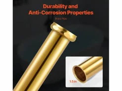 Hot Kit de Desagüe para Bañera Independiente SucceBuy, Con Adaptador y 2 Tubos de Escape de Latón Negro