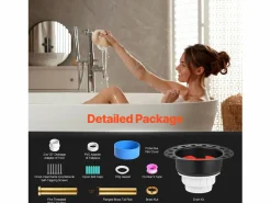 Hot Kit de Desagüe para Bañera Independiente SucceBuy, Desagüe Sin Tratar con Adaptador de PVC Cañería