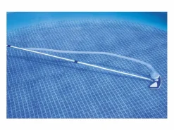 Bestway Kit de Mantenimiento para Piscinas Deluxe AquaClean con Pértiga, Limpiafondos, Recogehojas y Manguera de Aspiración Gris