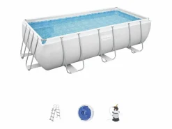 Hot Kit de piscina rectangular sobre suelo 4,04x2,01x1 m HAWI Piscina Tubular
