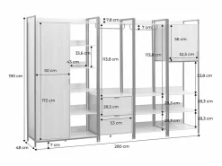 Online Sweeek Kit de vestidor modular con 4 elementos Blanco