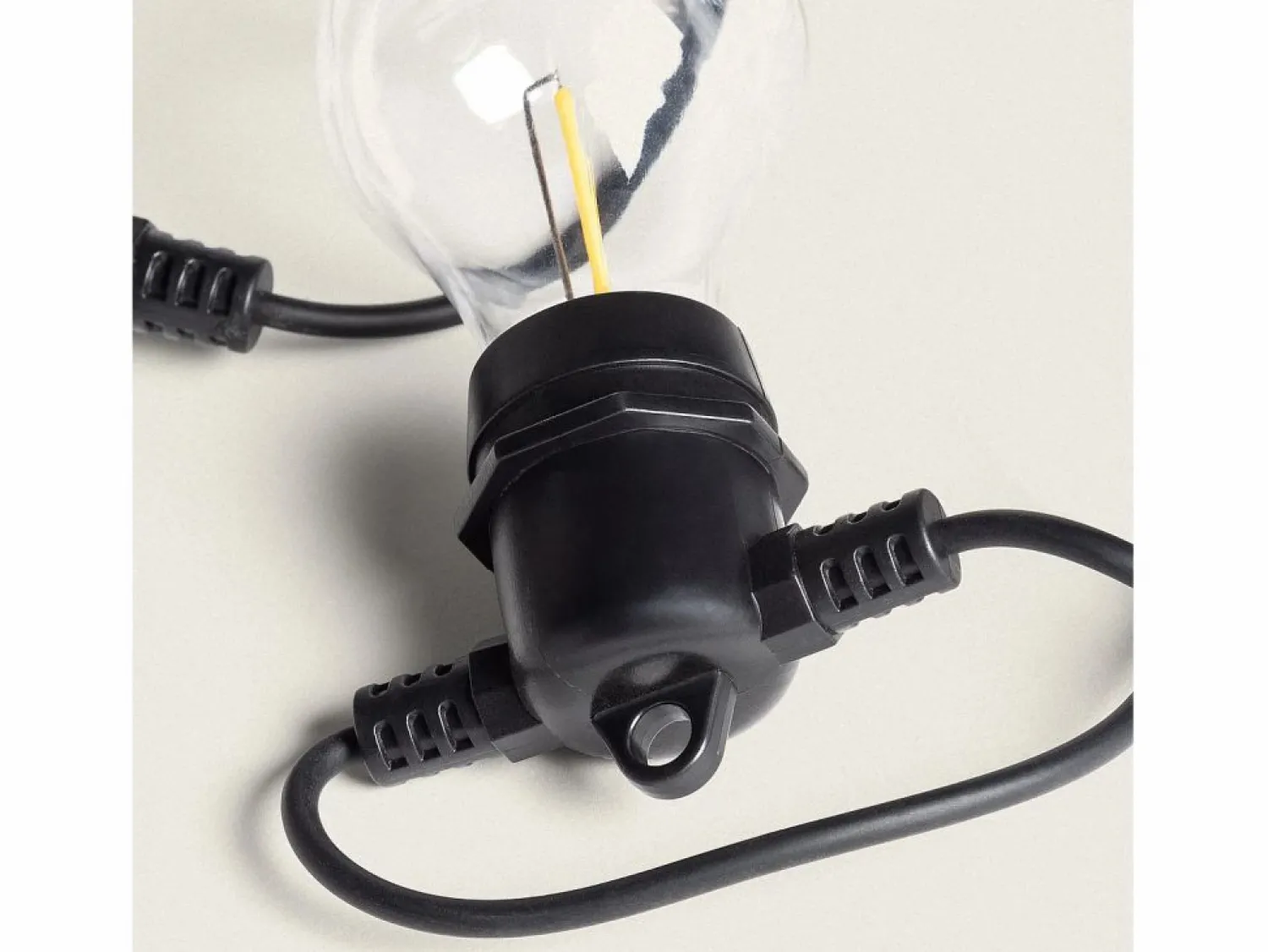 Ledkia Kit Guirnalda Luces Exterior 10m + 10 Bombillas Filamento LED E27 24V