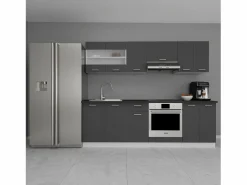 New Kitchenette Esilo Blanco / Antracita AL. 145 x AN. 240 x. P. 60 cm Cocina Completa
