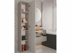 Outlet TOPESHOP KOMMA - Mueble de baño con 2 puertas - 31x30x174 cm - Columna de almacenaje para baño Beige