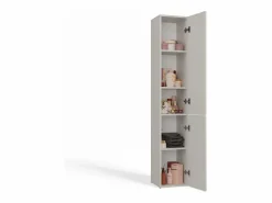 Outlet TOPESHOP KOMMA - Mueble de baño con 2 puertas - 31x30x174 cm - Columna de almacenaje para baño Beige