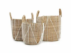 Discount La Cesta De Macramé Con Costura Recta - L Cesta