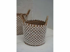 Discount Bazar Bizar La Cesta de Macramé con Costura Cruzada - S Multicolor