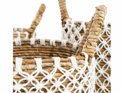 Discount Bazar Bizar La Cesta de Macramé con Costura Cruzada - S Multicolor
