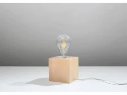 Best Sollux Lighting Lampada da Tavolo Legno Naturale E27 Lámpara de sobremesa Madera Natural E27 Marru00f3n