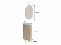 Lavabo + lavabo + grifo + espejo JOHANN