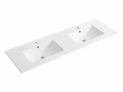 Best Shower & Design Lavabo rectangular de cerámica - 151 x 46,5 cm - MOTIAC Blanco