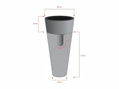 Clearance Shower & Design Lavabo con pedestal de mármol LANTA - Color - Barato Gris
