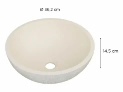 Lavabo de apoyo bol 36,2x36,2cm FLORE