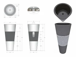 Shower & Design Lavabo de baño de mármol de pie - - PULOA