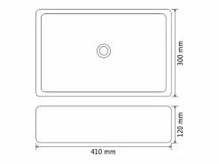 Best Lavabo de cerámica 41x30x12 cm ES66250 Lavabo