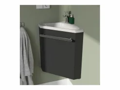 Lavabo de esquina + grifería + mueble SKINO Mueble De Aseo