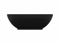 Outlet Lavabo de lujo ovalado cerámica mate 40x33 cm ES66559 Negro