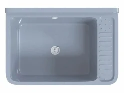 Best Lavabo de pared, , 60x40x28 cm, resina Gris